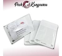 Lot de 200 enveloppes à bulles kangourou type d/4 format 170x265 mm avec poche plastique porte-document transparente intégrée