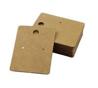 Lot de 200 étiquettes vierges en papier pour boucles d'oreilles - 5 x 4 cm - Pour emballage de bijoux, accessoires de bricolage (1)