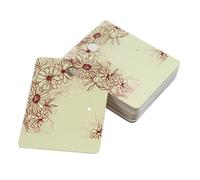 Lot de 200 étiquettes vierges en papier pour boucles d'oreilles - 5 x 4 cm - Pour emballage de bijoux, accessoires de bricolage (S16-50)
