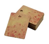 Lot de 200 étiquettes vierges en papier pour boucles d'oreilles - 5 x 4 cm - Pour emballage de bijoux, accessoires de bricolage (S4-50)