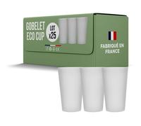 - Lot de 200 Gobelets Reutilisables 25cl (33cl a ras-bord) - Polypropylene (PP) alimentaire rigide - CompatiblRougeLot de 200