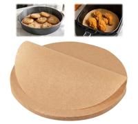 Lot de 200 Papier Sulfurisé Rond 32 cm, pour Hamburgers, Barbecue, Brun | Papier à Hamburger, Papier Sulfurisé Résistant à la Chaleur, pour Four, Pâtisserie, Vapeur, Gâteaux, Biscuits, Cuisine Maison