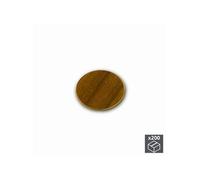 Lot de 200 pastilles adhésives D. 13 mm en finition marron - 4026416