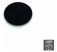 Lot de 200 pastilles adhésives EMUCA D. 13 mm en finition noir - 4026417 Noir G