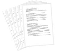 Lot de 200 pochettes transparentes pour brochures A4 (diamètre 80 mm), film transparent de 0,08 mm d'épaisseur, pochettes A4 perforées, pochettes transparentes A4 ultra-résistantes, pochettes en plast