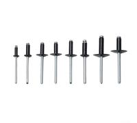 Lot de 200 rivets aveugles en aluminium 8-18 mm | Assortiment de 200 pièces, 8 tailles, standard et grande bride, idéal pour les bricoleurs et les professionnels