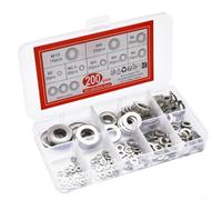Lot de 200 rondelles rondes plates en acier au carbone Q235 avec finition cuivre pour une utilisation dans les boîtiers électriques et les tâches de fabrication de métaux