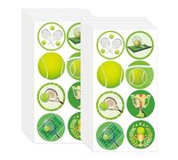 Lot de 200 rouleaux d'autocollants de 5,1 cm pour décoration de fête sur le thème du sport - Ballons de tennis autocollants de scrapbooking pour fête prénatale, fête d'anniversaire