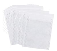 Lot de 200 sachets à thé jetables avec cordon de serrage - Sacs à thé jetables pour thé en vrac - Sacs à épices pour thé, thé aux fruits, fleurs de thé, épices en poudre d'herbes - 6 × 8 cm