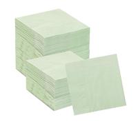 Lot de 200 serviettes de cocktail jetables en papier pour dîner, mariage, fête d'anniversaire, anniversaire de mariage, réception, événement (pliées 12,7 x 12,7 cm) - Vert sauge
