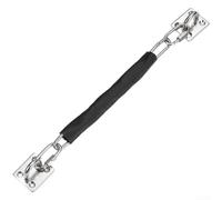 Lot de 200 verrous de porte robustes en acier inoxydable 304 pour portes d'entrée - Entrebâilleur de porte antivol avec clé pour accès pour la sécurité de l'hôtel et de la maison, noir