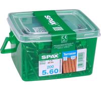 Lot de 200 vis inox tête cylindrique torx SPAX, Diam.5 mm x L.60 mm
