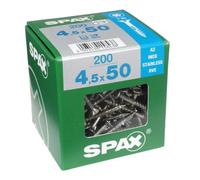 Lot de 200 vis inox tête fraisée torx SPAX, Diam.4.5 mm x L.50 mm - 4197000450506