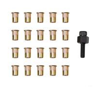 Lot de 21 écrous à rivets aveugles avec ceinture de rangement pour M3 à m10, écrous en fer galvanisé et tête de rechange pour pince à riveter manuelle, kit d'outils pratique pour réparation et montage