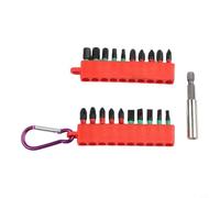 Lot de 21 embouts de tournevis avec design à changement rapide, embouts magnétiques à tige hexagonale de 6,35 mm pour perceuse électrique et tournevis, boîte de rangement en alliage d'acier avec
