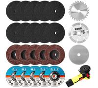 Lot de 23 disques abrasifs de 75 mm, avec un alésage de Ø 10 mm, pour meuleuses angulaires miniatures