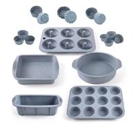 Lot de 23 moules en silicone – Moules à muffins, moules à gâteaux et cercle à crêpes – Kit complet pour la pâtisserie et les desserts – Sans BPA, antiadhésif, lavable au lave-vaisselle