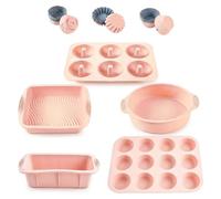 Lot de 23 moules en silicone – Moules à muffins, moules à gâteaux et cercle à crêpes – Kit complet pour la pâtisserie et les desserts – Sans BPA, antiadhésif, lavable au lave-vaisselle