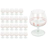 Lot de 24 à cognac pour Casino avec anneau rouge, 2 cl + 4 eeichtes Cognac Verre pour genießer avec verre, verre à liqueur