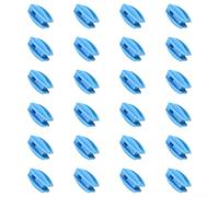 Lot de 24 anneaux isolants pour clôture électrique à visser - En maille métallique - Résistant aux intempéries - Bleu et noir