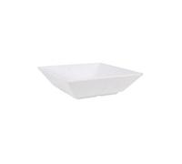 Lot de 24 assiettes creuses carrés DENA, service de table en porcelaine blanc - Dimensions: 17.5 x 17.5 x 5 cm