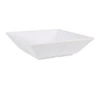 Lot de 24 assiettes creuses carrés DENA, service de table en porcelaine blanc - Dimensions: 17.5 x 17.5 x 5 cm Blanc G