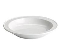 Lot de 24 assiettes creuses LEAN rondes, plat à soupe pâtes desserts en porcelaine blanc - diamètre 23 x hauteur 4 cm - VISIODIRECT - Blanc G