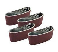 Lot de 24 bandes de papier abrasif 100 x 610 mm, grain 40/60/80/100/120/150