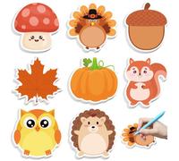Lot de 24 blocs de notes adhésives pour l'automne - 600 feuilles de bloc-notes autocollants sur le thème de l'automne - Motif feuilles d'érable - Pour l'automne, Thanksgiving, les fêtes, la maison
