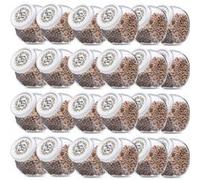 Lot de 24 bocals à bonbons bocal en verre avec couvercle pot de conservation - Diamètre 10.5 x Hauteur 16 cm -JUANIO- Transparent G