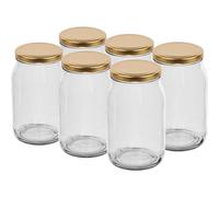 Lot de 24 bocaux Weck en verre avec couvercle à visser 82 mm - Bocaux de conservation de 900 ml