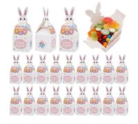 Lot de 24 boîtes à bonbons de Pâques - 7 x 7 x 19,5 cm - En papier - En forme de lapin - Pour chocolat, adolescents, garçons, filles
