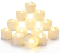 Lot de 24 bougies chauffe-plat LED sans flamme - sécurité et ambiance pour toutes les occasions