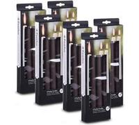 Lot de 24 bougies de table cylindrique, bougies de ménage dîner coloris taupe, bougie à combustion longue de 8 heures- JUANIO - Taupe G