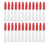 Lot de 24 buses de mastic en silicone avec capuchon refermable, filetage standard pour pistolet à cartouche, empêche le colmatage et le durcissement, blanc/rouge pour joints et coins