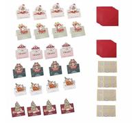 Lot de 24 cartes cadeaux, y compris 6 types de cartes de vœux de vacances, 24 enveloppes et 24 autocollants