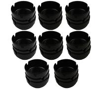 Lot de 24 cendriers en mélamine noir Ø 8 cm