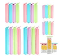 Lot de 24 clips d'étanchéité pour sac, 3 tailles, en plastique multicolore | Fermeture hermétique - Étanchéité sans couture - 7 cm, 10 cm et 14 cm - Fraîcheur alimentaire - Réutilisable