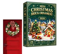 Lot de 24 décorations de Noël en forme de brique 2D pour sapin de Noël | Décoration de compte à rebours de Noël pour enfants, garçons, décembre, Nouvel An, cadeaux de fête, cadeaux de Noël MH574-07