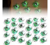 Lot de 24 décorations murales lumineuses à LED chauve-souris 3D pour | Éclairage lumineux violet, autocollants muraux à suspendre pour chambre intérieure, fête, décoration de fenêtre