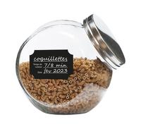 Lot de 24 Étiquettes - COOK CONCEPT - Personnalisables - Noires et Blanches