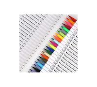Lot DE 24 feutres de coloriage pour Bullet Journal, 0,4 mm Double Pointes Feutre Fine et Pinceau Couleur à l'eau Stylos de Dessin