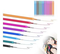Lot de 24 mines de rechange, hauteur 13 cm, pointe 0,7 mm, compatible avec les mines Legami et standard de 13 cm, encre effaçable bleu, noir, rouge, vert, violet, magenta, orange, bleu clair - 8