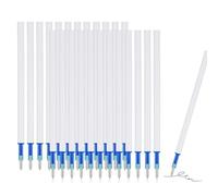 Lot de 24 Mines Rechange Effaçables, 0,5mm Recharge Stylo Gel Bleu | Dessin écriture planificateur journal, mots croisés, rétractable, effaçable, bureautique fourniture scolaire bureau