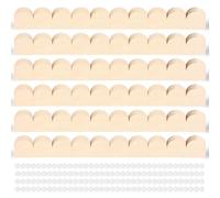 Lot de 24 moulures festonnées en bois brut pour maison, mur, étagère, fenêtre, porte, utilisation intérieure et extérieure (40 x 4 cm)