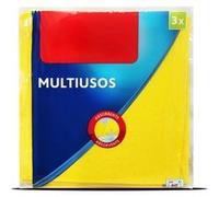 Lot de 24 paquet de 3 toile polyvalente jaune, chiffon multi-usages, lavette, lingette de nettoyage - Longueur 36 x Profondeur 32 cm -JUANIO- Jaune G