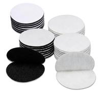 Lot de 24 pastilles Velcro adhésives double face rondes de 50 mm - Pas besoin de clou pour tapis, tapis, photo, artisanat, projets de bricolage (12 noirs, 12 blancs)