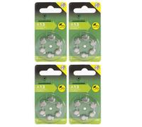 Lot de 24 Piles bouton Zinc Air Type 13 pour appareils auditifs type A13/13 compatibles PR48 1,45V - Visiodirect -