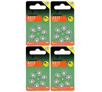 Lot de 24 Piles bouton Zinc Air Type A312/312 pour appareils auditifs compatibles PR41 1,45V - Visiodirect -