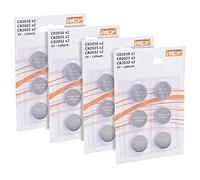 Lot de 24 Piles Litio, 8X CR2016, 8X CR2025, 8X CR2032, 3V, Pile Bouton au Lithium Alcaline